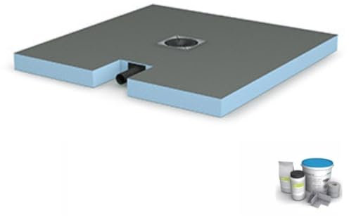 Receveur de douche à carreler 120 X 120 WEDI Fundo Plano + bonde intégrée + kit d'étanchéité