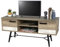 Meuble TV Style scandinave avec 2 Portes et 2 étagères Coloris chêne Vieilli – Collection UMÉA 120x55x40 cm