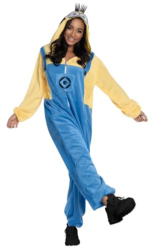 Rubies 1001772L-XL000 Minon Erwachsenen-Onesie Minion Kostüm, mehrfarbig, Größe L/XL