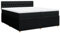 vidaXL Boxspringbett, Doppelbett mit Matratze Matratzenauflage, Bettgestell mit Kopfteil, Polsterbett Bett für Schlafzimmer, Schwarz 200x200cm Stoff