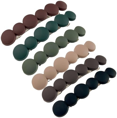 KOLZEMV 6 Stück Französische Haarspangen Damen, haarspangen damen, haarspange, haarspangen, haarspange damen, Hair Clip Set Für Frauen, Dünnes Haar Automatische Haarspange für feines Haarr