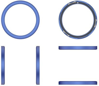 Lünette für die Uhr Für Nothing CMF Watch Pro 2 Smartwatch Metallgehäuse Lünettengehäuse Einfarbiges Ersatz-Hartschalengehäuse (Blue)