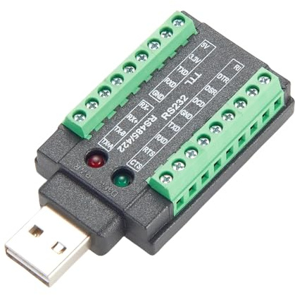 Plinkwirekb Convertitore seriale industriale 4 in 1 da USB a RS232 RS485 RS422 TTL 3,3 V 5 V con chip FTDI FT232RNL USB 2.0 A a morsettiera adattatore porta COM per Windows, Linux, Android, MacOS