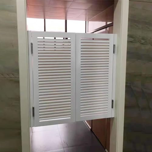 Porte battante double Portes battantes intérieures de café, portes à persiennes pour salle de bain, douche, porte battante, portes doubles demi-taille avec raccords Porte demi-taille (taille :