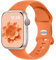 Dirrelo Kompatibel mit Apple Watch Armband 45mm 46mm 44mm 42mm 49mm Herren Damen, Weich Silikon Sportarmband Ersatz Band für iWatch SE Ultra 2 Series 10 9 8 7 6 5 4 3 2 1, Orange