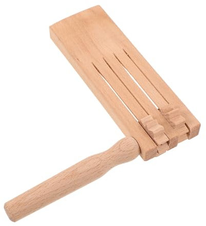 COSMEVIVI Traditionelle Mexikanische Matraca-Holz-krachmacher Zweireihige Rassel Für Den Schulabschluss Pädagogisches Musikinstrument