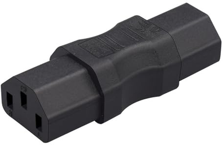 Laikoutd Gerader Durchgangs Konvertierungsstecker Doppelte Buchse Iec320 C13-Verlängerungskonverter Stecker Netzkabel Verlängerung