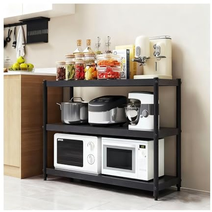 HBOOMOEM Etagere Industrielle,Four Micro Onde,Meubles De Cuisine,Il Peut Servir à Ranger des Ustensiles De Cuisine, des Fours à Micro-Ondes, des Cuiseurs à Riz, Etc.(80cm,40 * 50CM)