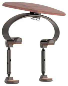 KorfkerSpring® Kinnhalter für Violine & Viola – flexibel, ultraleicht ca. 15 g, 3D verstellbar (Höhe/Neigung/Drehung), 6 Federn 25–50 mm, Mittel- oder Seitenmontage, inkl. Etui