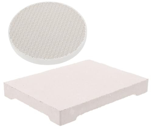 OUNONA Set di 2 Mattoni Refrattari in Gesso Bianco con Design a Nido d'Ape per Saldatura e Lavorazione di Gioielli in Argento