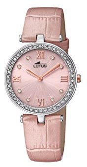 Lotus Watches Damen Datum klassisch Quarz Uhr mit Leder Armband 18462/3