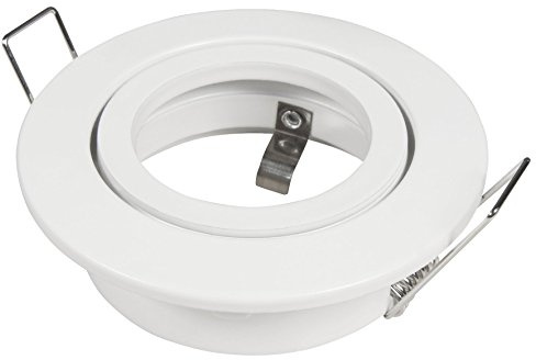 McShine - Einbaurahmen Deckenstrahler | DL-248 | weiß, 82mm-Ø, Clip, schwenkbar | als Deckenleuchte verwendbar in Kombination mit Leuchtmitteln wie z. B. MR16, GU10 und LED-Modulen