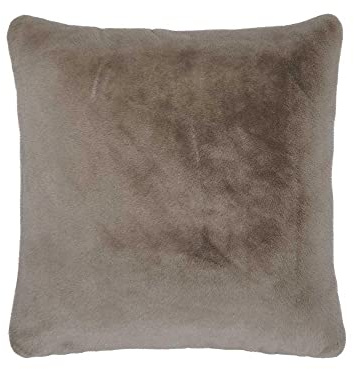 ESSENZA Dekokissen Furry Taupe, 50x50 cm - 100% Polyester - Uni