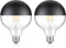 ledscom.de 2 Stück E27 LED Leuchtmittel, G125, warmweiß (2700 K), 6,7 W, 660lm, Kopfspiegel (schwarz)