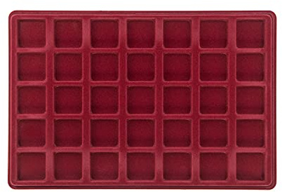 MC.Sammler Münzentableau Münztableau mit Schutzdeckel für 35 Münzen - 36mm x 36mm - Münzkoffer - Münzkassette - Verschiedene Varianten zur Auswahl | 36mm x 36mm, Münzkoffer, Münzkassette, Verschiedene Varianten zur Auswahl