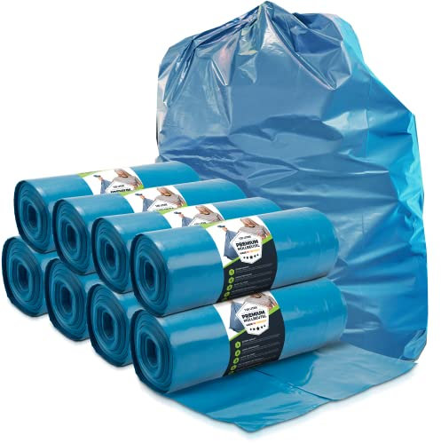 Müllsäcke 120L Blau 300 Stück - Extrem Reißfest - Abfallsäcke - Abfall Beutel XXL - Typ 100 Extra - Müllbeutel 120 L - 70 µ - 700x1100 mm - LDPE - Großer Müllsack - 120 Liter - Super Stark Mülltüten