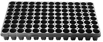 Quickpot Anzuchtplatte Topfplatte 104/6R Dänenmaß - PLANTER - Pflanztopf - Outdoor - Schwarz - 10.4 cm x 10.4 cm x 10.4 cm