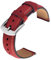 GerbGorb Uhrarmband Leder Kompatibel mit Huawei Samsung Amazfit Smartwatch,20mm Vintage Leder Armband, Schnelle Veröffentlichung Uhrenarmband für Männer Frauen（20mm,Rot/Silberne Schnalle
