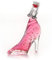 Vodka Gift | Pink Vodka With Gold Flakes - Lady Shoe Shaped Bottle & Real 22k Gold Flakes - 40ml - 20% ABV - Made By IL GUSTO (Pink Vodka)