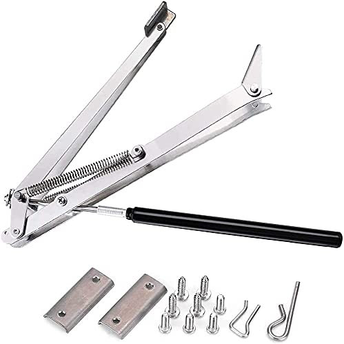 HEZHU Automatischer Fensteröffner, Fensterheber alu für Gewächshaus Gartenhäuser und Dachlüfter (Doppelte Feder)