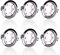 6x SET Einbaustrahler für 230V chrom rund Einbau Spots Decken Strahler Leuchte Spots Deckenleuchte Lampe Einbauleuchte Einbaurahmen GX61 CH
