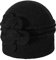 ZLYC Damen Winter Wolle Fischerhüte Blumen 1920s Vintage Bowler Hut (Schwarz),Einheitsgröße