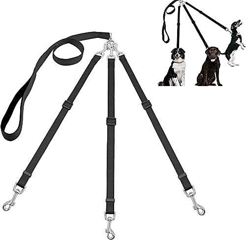 Hundeleine Leine, 3-in-1 Hundeleine, Hund Kette Leine | Anti-Zieh Haustier Hund Führen Leine Kette für Gehen Trainieren Joggen, für Mittlere, Kleine Hunde, Mehrere Haustiere