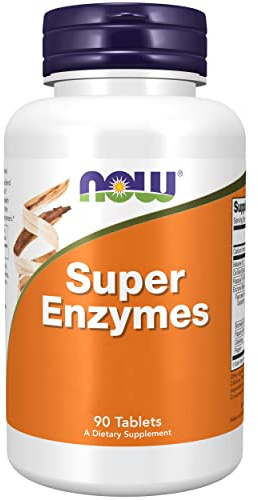 Now Foods, Super Enzyme, 90 Tabletten, Laborgeprüft, Hochdosiert, Calcium, Glutenfrei, Sojafrei, Ohne Gentechnik