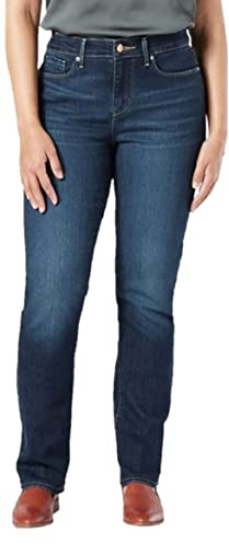 Levi Strauss Signature Gold Women's '03 Essential Mid-Rise Straight Jeans (Also Available in Plus), Angel Island, 18 Regular