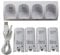 Batteries 2800mAh pour Manette Wii, Station de Charge 4 en 1, Station de Charge avec 4 Batteries Rechargeables et indicateurs LED pour télécommande Wii (Blanc)