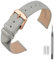 ANNEFIT Leder Uhrenarmband, Armband 18mm mit Roségold Schnalle, Kompatibel mit Intelligenten und Traditionellen Uhren (Grau)