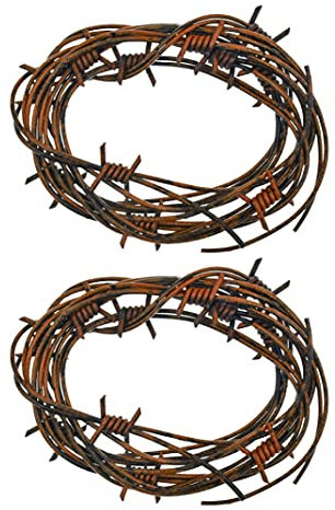 SunaOmni Simuliertes Stacheldraht, Halloween gefälschte verrostete Barbdraht Plastik Plastik Stachelschnur Party Dekoration 2pcs 2,5 cm