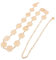 Hsthe Sea Ceinture de taille longue avec boucle réglable dorée de 150 cm - Chaîne de corps tendance pour femme - Style vintage ajouré - Anneau en métal sculpté, doré, L