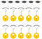 Realure 60 Pcs Rubbers Fishing Bobber Stopper 6 in 1 Fishing Floats Stops Small Black Oval Float Stops for Coarse Fishing Size S Fishing Beads 0.1 to 0.16mm Line Stops Fishiing and Sinker (S)
