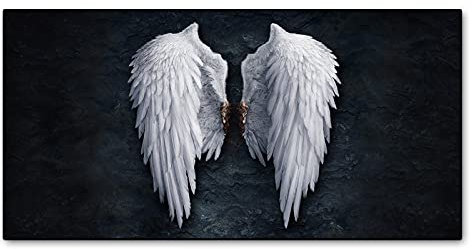 AIVYNA Angel Wings Vintage Wall Posters Prints Black And White Wall Gemälde Canvas Paintings Wings Gemälde Wall Picture For Living Room Bedroom Decor Rahmenlos 80×160cm