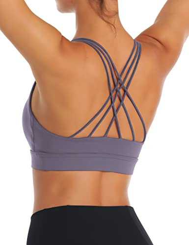 OYANUS Haut d'été sexy dos nu pour femme - Dos nu - Pour le yoga, la course à pied, le sport, la gym - Séchage rapide, Z01-violet., Taille M