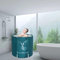 Sinbide Bañera plegable, spa portátil de PVC de 3 capas, piscina, cubo de baño para adultos y bebés (Verde)