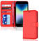 TECHGEAR hülle iPhone SE 2022 5G / 2020 Leder klappbar, PU Leder Flip Schutzhülle Ledertasche [Brieftasche] Handyhülle mit Ständer und Handschlaufe - Rot Kompatible mit iPhone 8/7/6