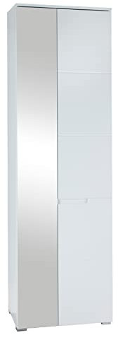 Garderobenschrank - Weiß Hochglanz - B 60 cm - 2 Türen