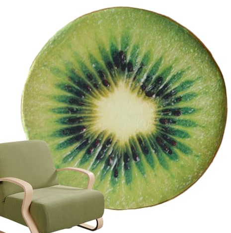 Wassermelonenkissen, Kissen, rund, aus Plüsch, dekorativ