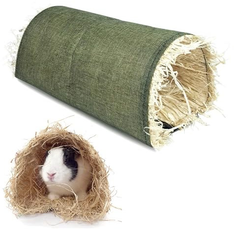 Kaninchen Tunnel, Meerschweinchen Tunnel Kuscheltunnel Hamster Spielzeug Zubehör Kleintieraktivitätstunnel Spielzeug für Kleintiere, Meerschweinchen, Frettchen, Chinchilla, Igel (Grün)