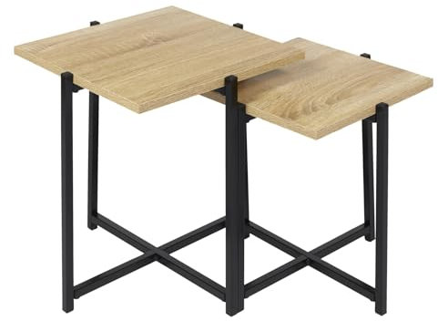 HOME DECO FACTORY - HD0181 - Table Gigogne X2 Loka - Salon, Salle à Manger