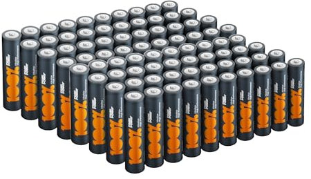 100PP AAA batteries 80 pack Alkaline batteries disposable Triple Aaa batteries Triple A Battery 1.5 Volt 10 year shelflife for toys fairy Lights etc batteries Amazon exclusive 1.5v