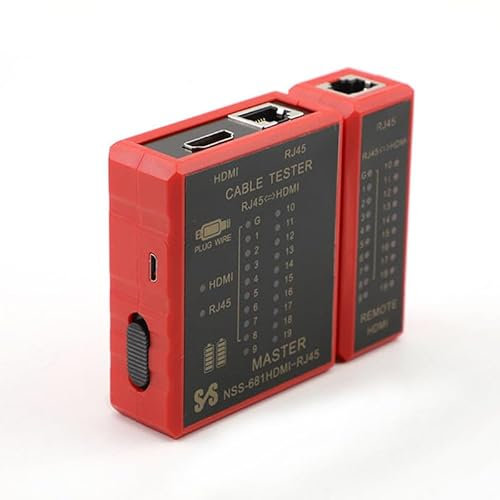 Ziyan Tester per cavi HDMI, 681HDMI, tester per cavi digitale RJ45, per coppie di cavi continui/aperti/corto/incrociate