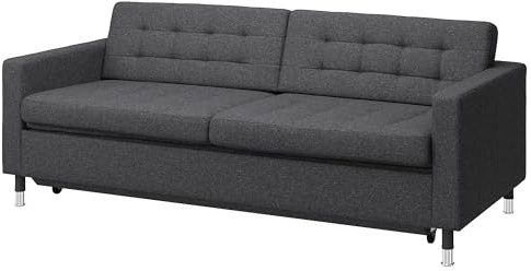 Generisch LANDSKRONA 3-Sitzer Schlafsofa Gunnared dunkelgrau/metall