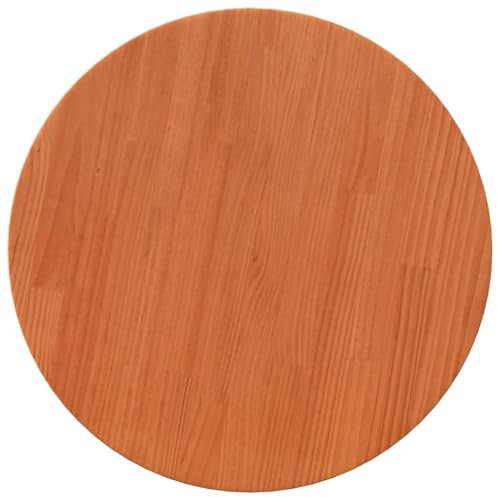 vidaXL Tablero de Mesa Redondo Madera Maciza de Pino marrón Ø50x2,5 cm