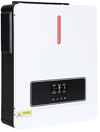 Onduleur Hybride Solaire 3,6 KW/6,2 KW Contrôleur 120 A intégré Charge Solaire 24 V/48 V, Sortie d'onde sinusoïdale Pure, Rasage de Pointe et Stockage d'énergie Domestique (3,6 KW)