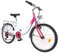 Konfiur Vélo de ville 20 6 vitesses pour enfant garçon et fille - Vélo d'extérieur sportif - Vélo de ville pour 110-140 cm avec lampe (rose + blanc)