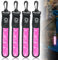 GOMETY 4 Stück LED Blinklicht Reflektierende Anhänger, 3 Modi LED Kinder Sicherheitslicht, Reflektierende Lichtband Reflektor Anhänger für Schulranzen, Rucksack, Wandern, Laufen (Rosa)