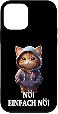 Nö - Einfach Nö I Motivation Lustiger Spruch mit Katze Hülle für iPhone 12 mini